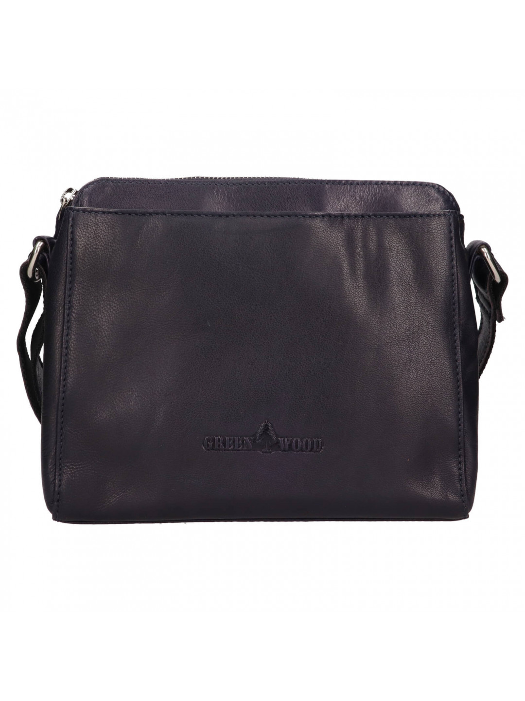 Dámská kožená crossbody kabelka Greenwood Melony – tmavě modrá